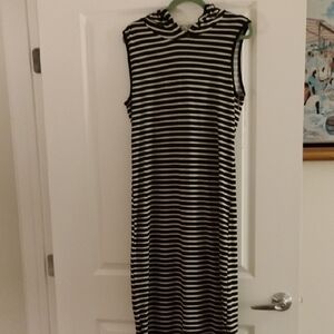 Beach Riot Black and Cream Sleeveless Sheath Maxi Dress